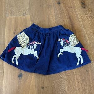 Mini Boden Floral Skirt with Pink and Green Accents